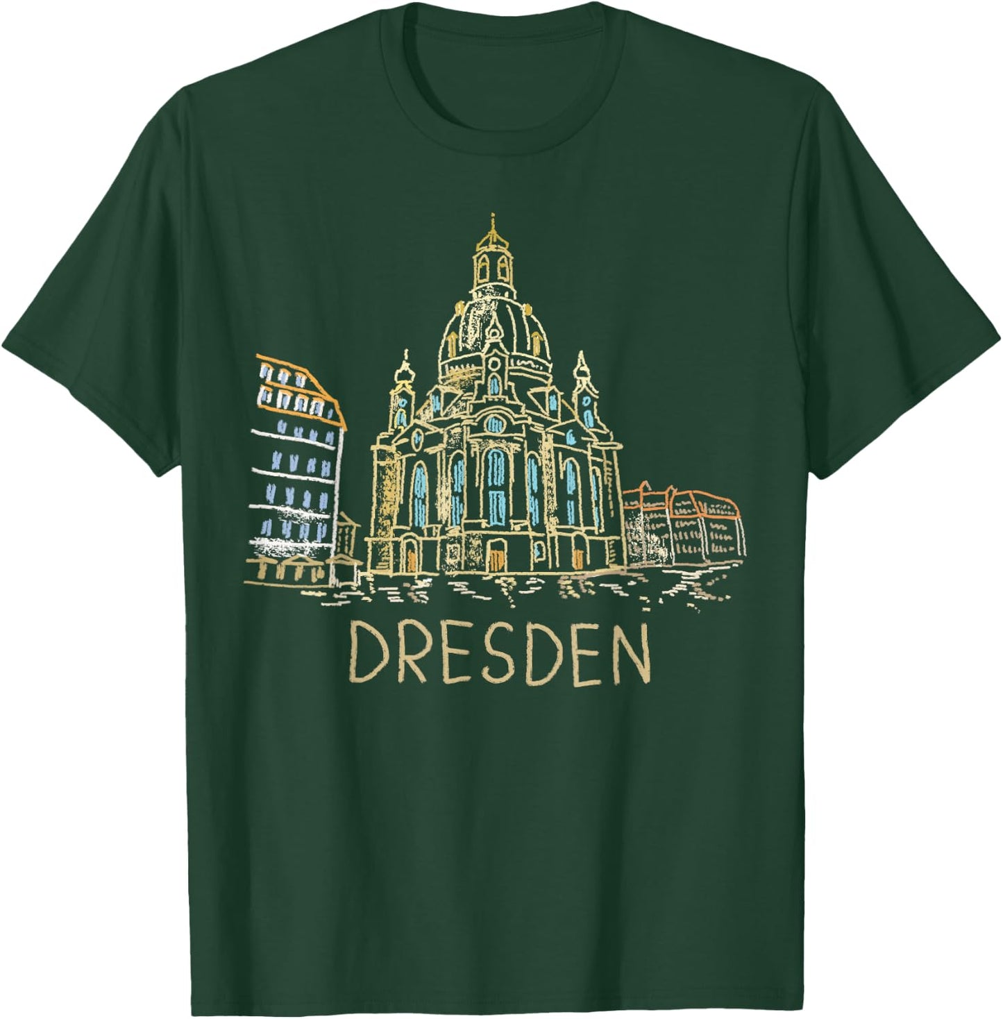 Dresden Germany Art Gift Men Women T-Shirt - T-Shirt | Forest