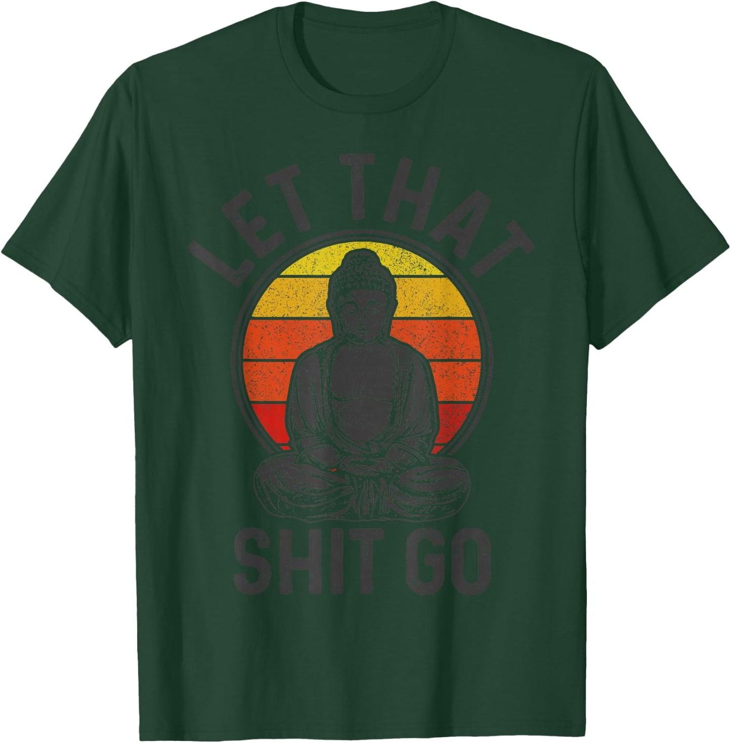 Vintage Buddha Yogi Saying Funny Yoga Gift T-Shirt - T-Shirt | Forest