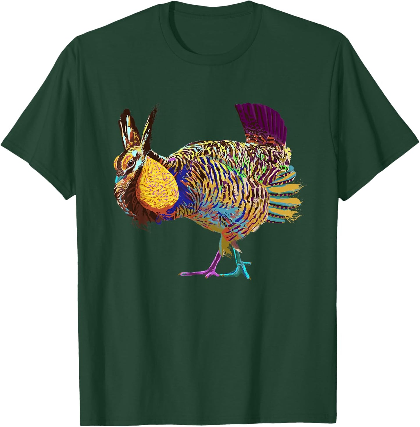 Colorful Prairie Chicken T-Shirt - T-Shirt | Forest