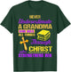Never Underestimate A Grandma Who Does All Things Christian T-Shirt - T-Shirt | Forest