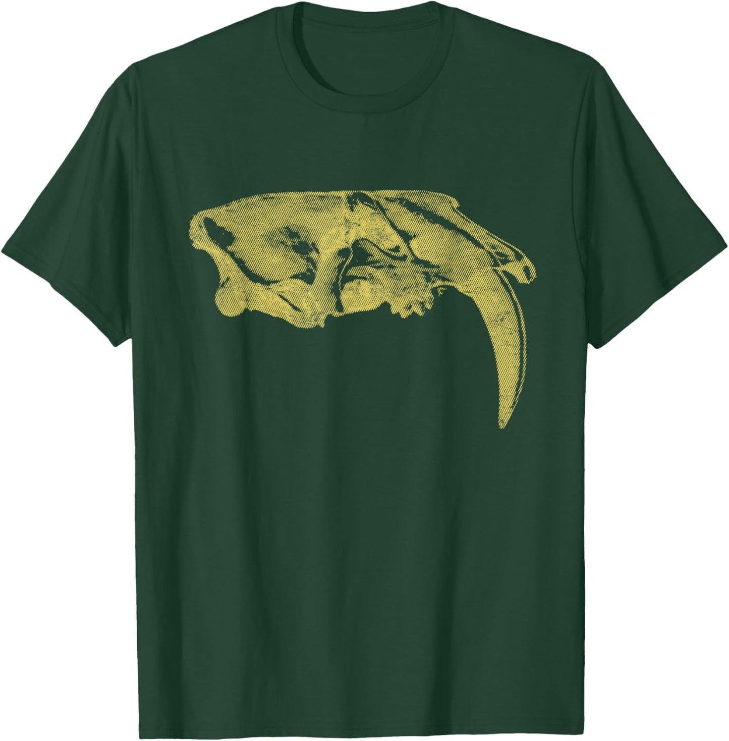 Saber Toothed Tiger Skull - Smilodon Saber Tooth Cat Gift Men Women Kids T-Shirt - T-Shirt | Forest