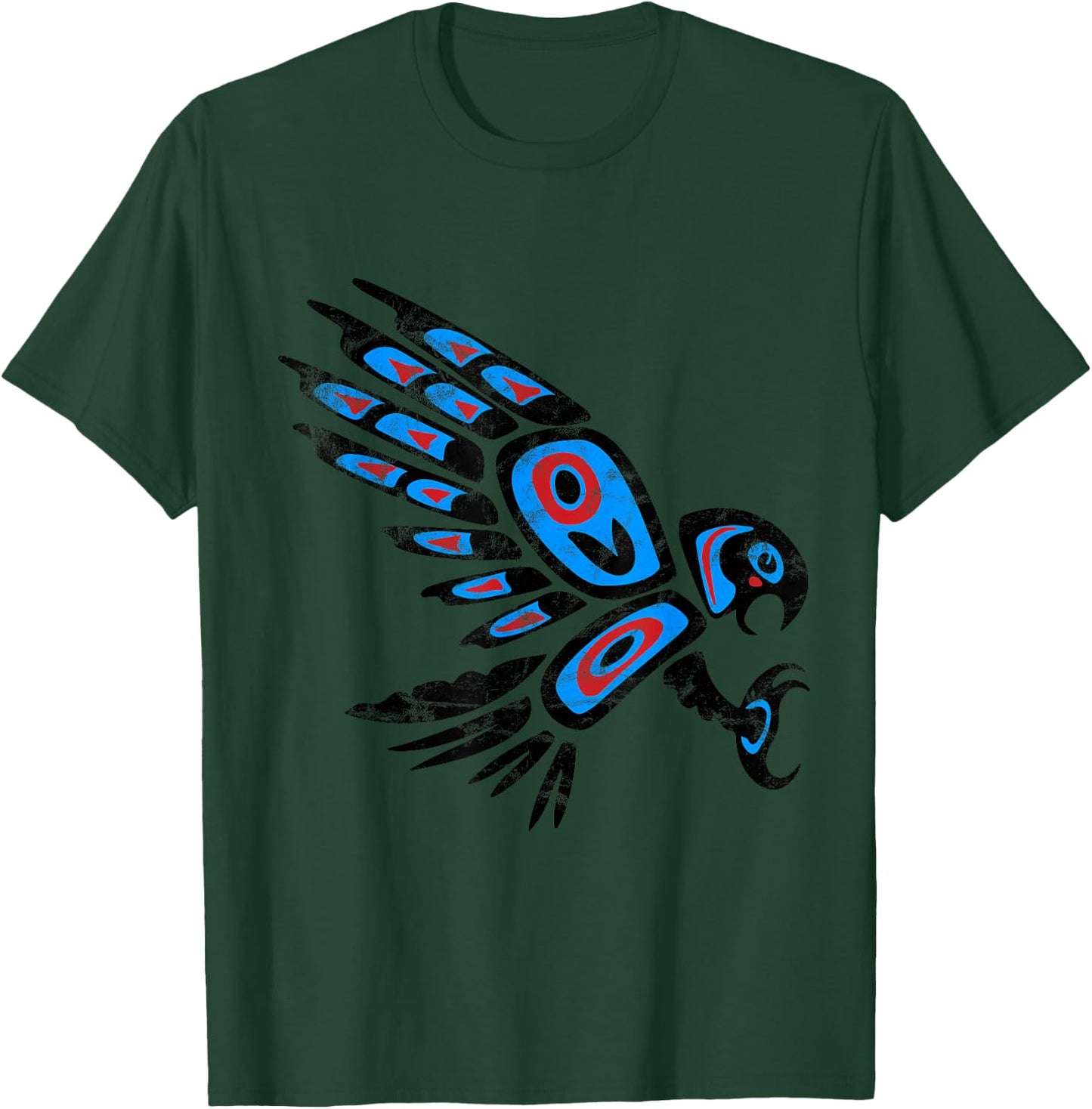 native american red tailed hawk bird Totem tribal T-Shirt - T-Shirt | Forest