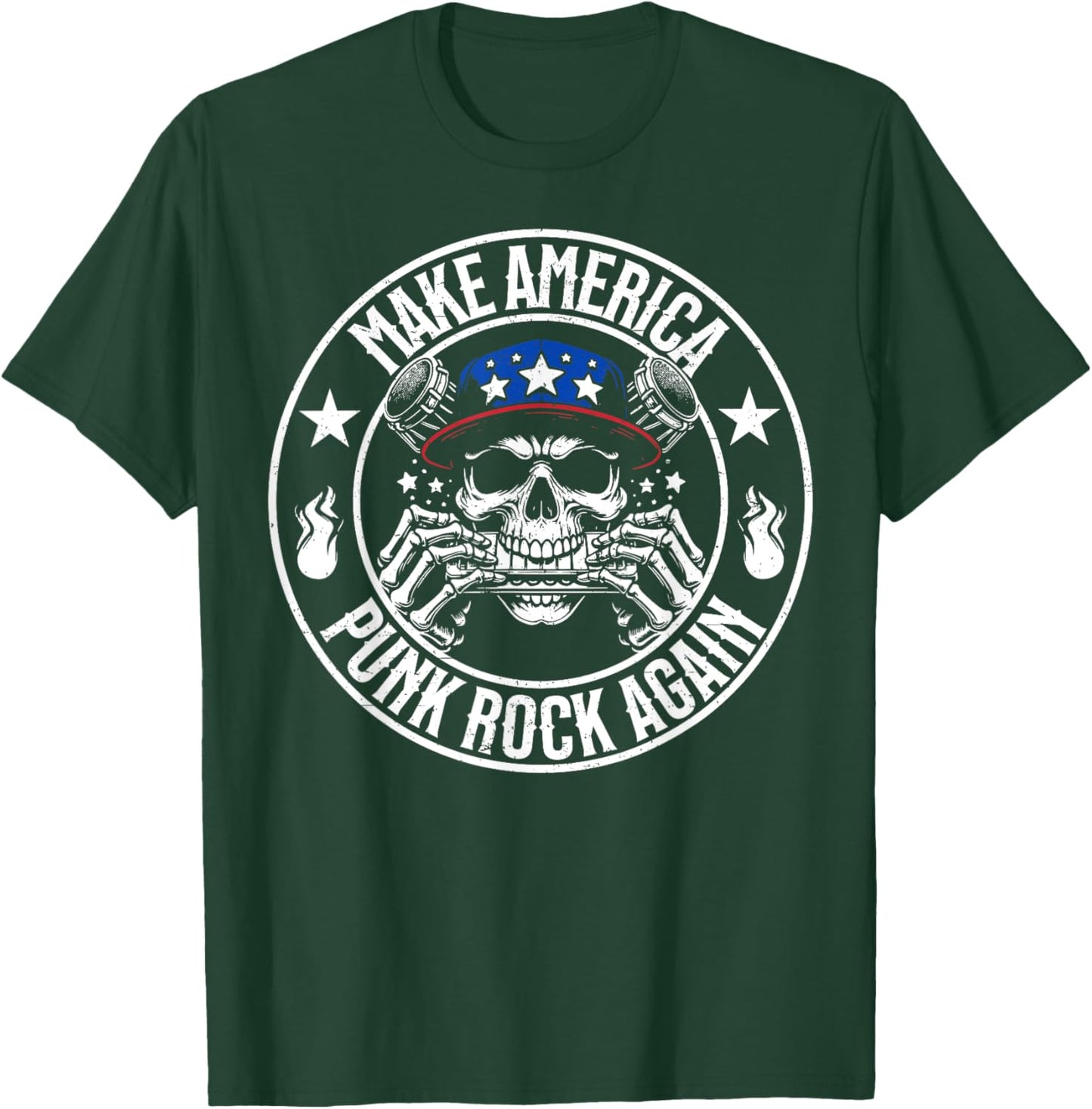 Make America Punk Rock Again Vintage Seal Funny Apparel T-Shirt - T-Shirt | Forest