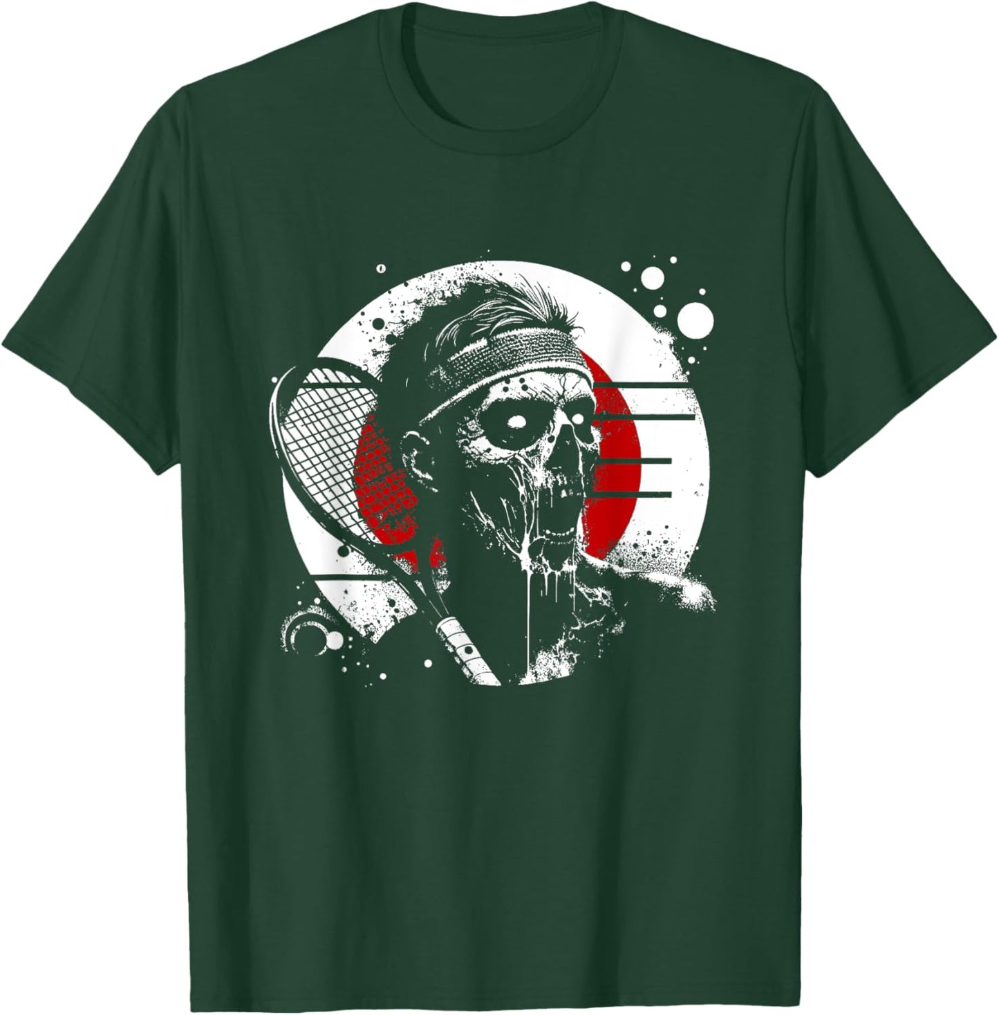 Male Zombie Tennis Player - Creepy Tennis Halloween Lover T-Shirt - T-Shirt | Forest