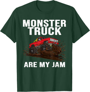 Vintage Monster Truck Are My Jam Retro Sunset Engines Gifts T-Shirt - T-Shirt | Forest