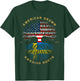 American Grown with Swedish Roots Tree USA Flag Unique Gifts T-Shirt - T-Shirt | Forest