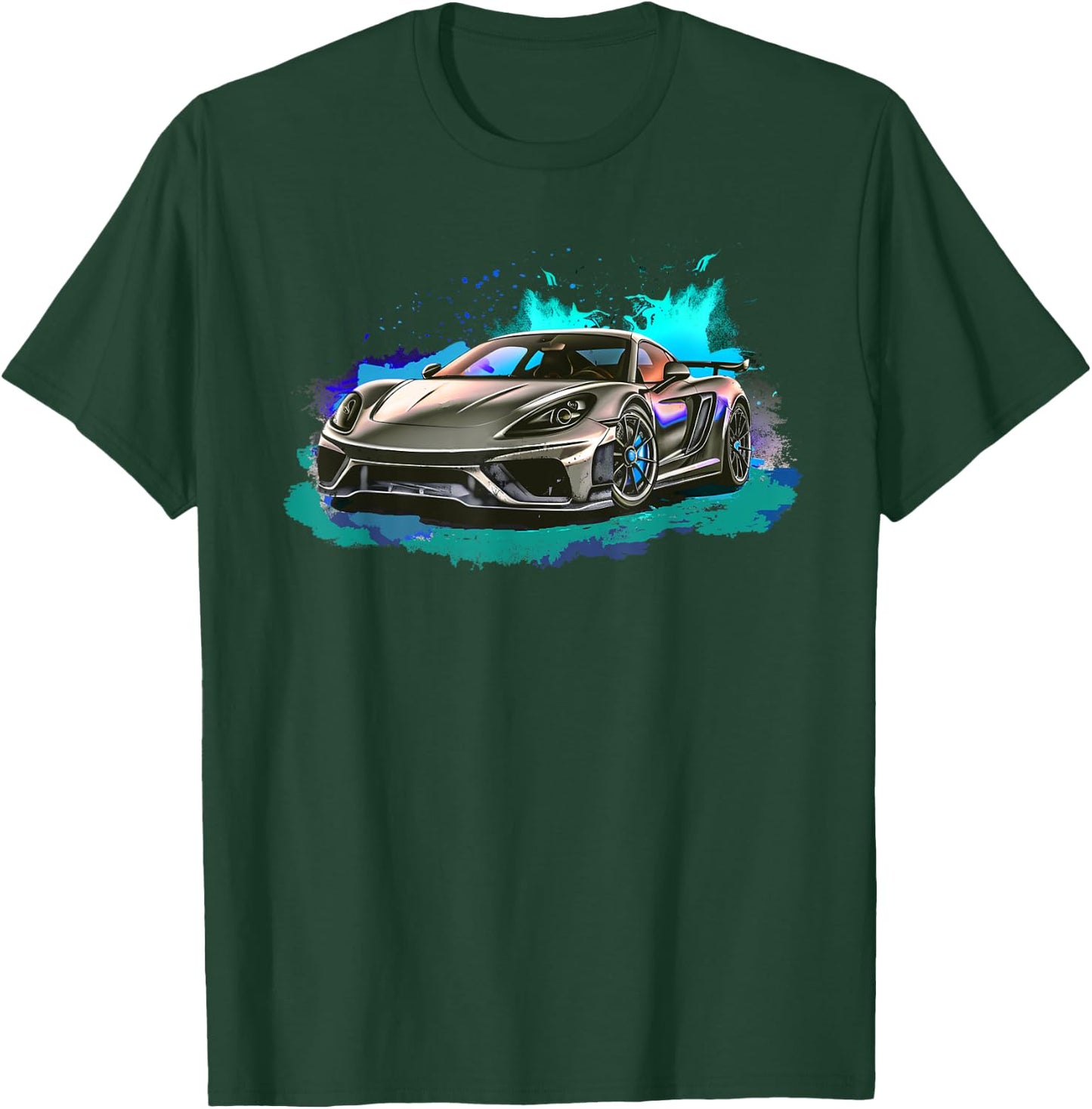 Exotic Concept Sports Car Supercar Luxury Hypercar Graphic T-Shirt - T-Shirt | Forest