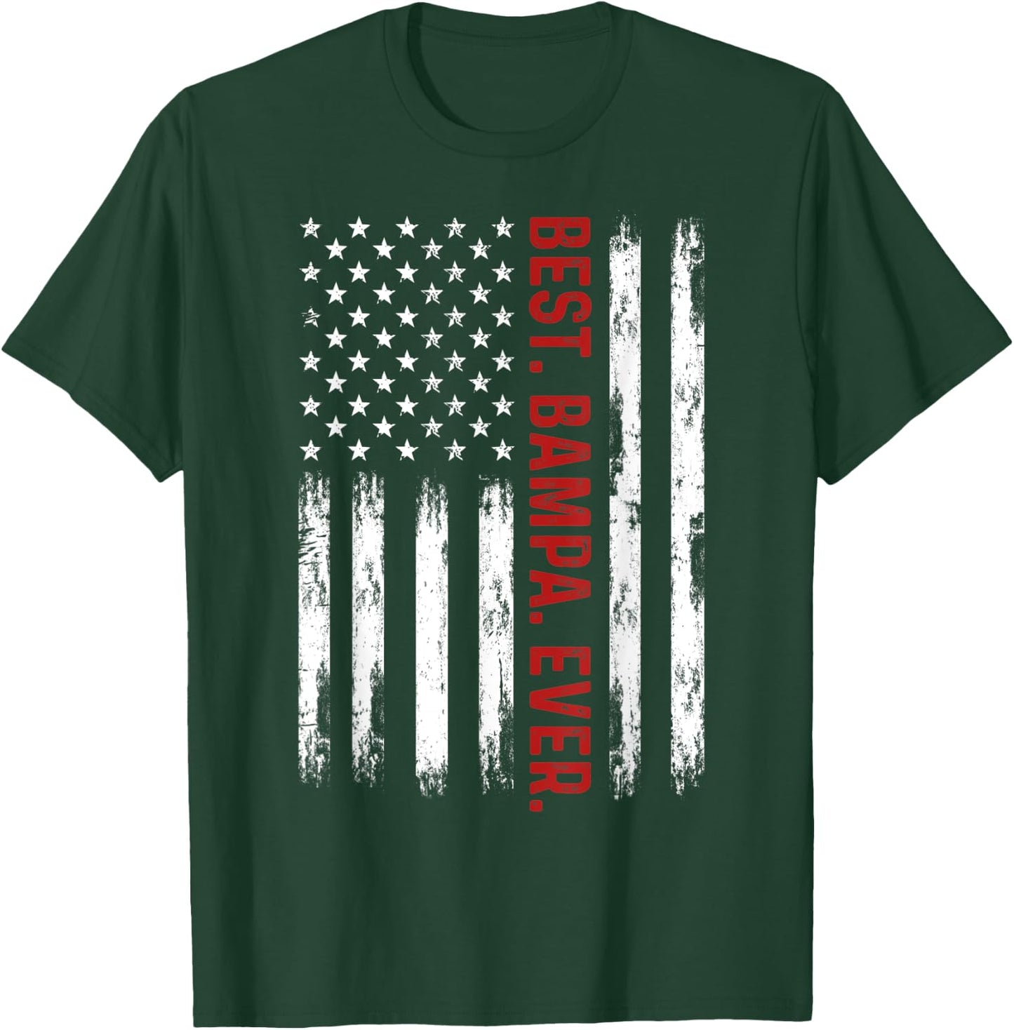 Best Bampa Ever Vintage American Flag 4th of July Bampa Men T-Shirt - T-Shirt | Forest