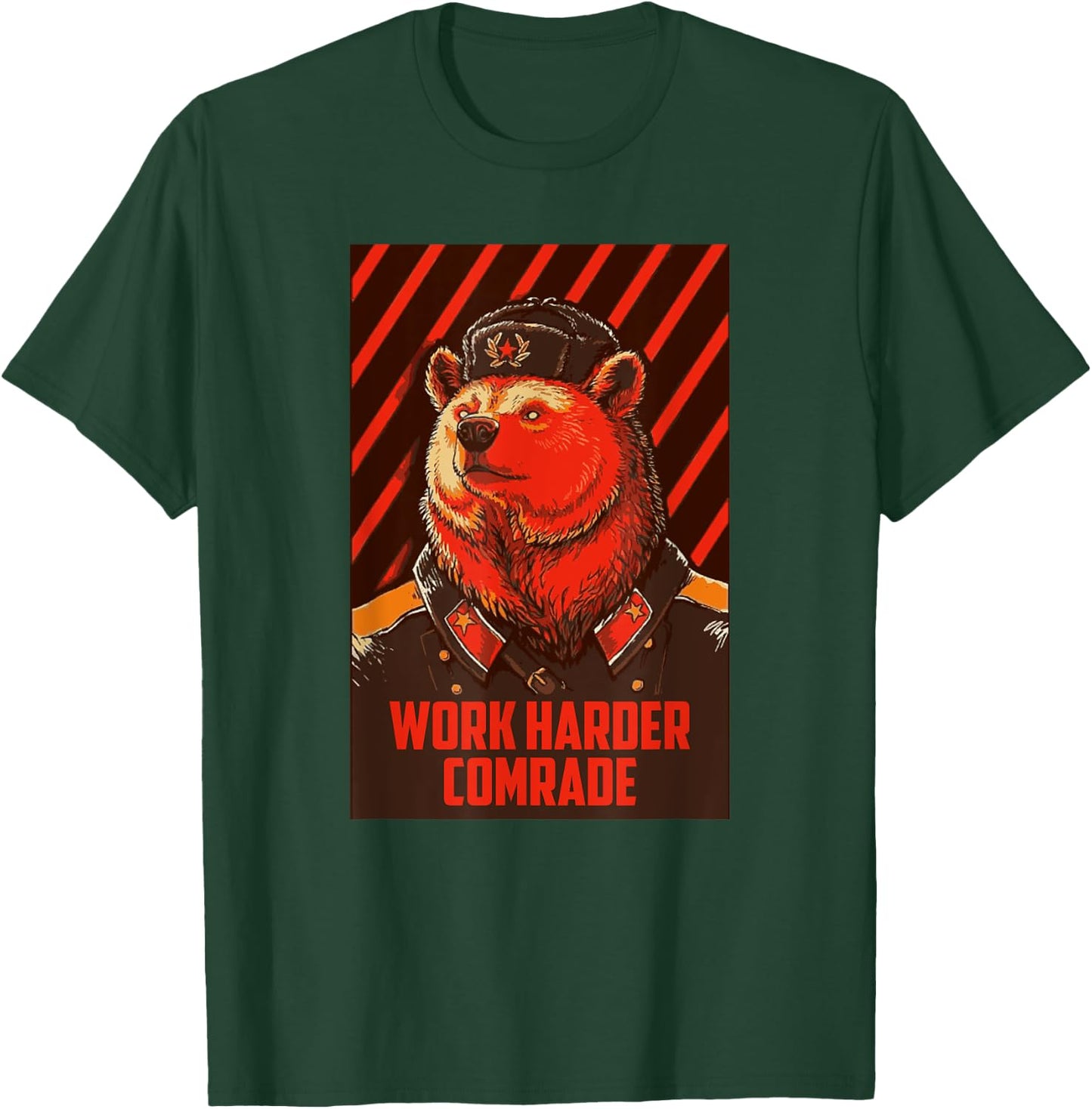 Bear Ushanka Funny Saying USSR Soviet Union T-Shirt - T-Shirt | Forest