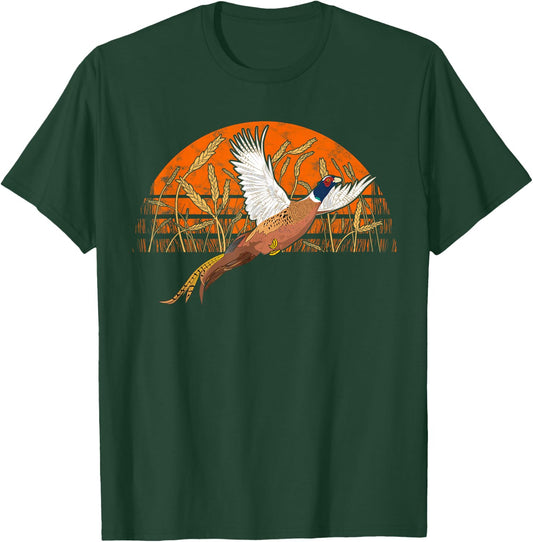 Ringneck Pheasant Hunting For Upland Game Bird Hunters T-Shirt - T-Shirt | Forest