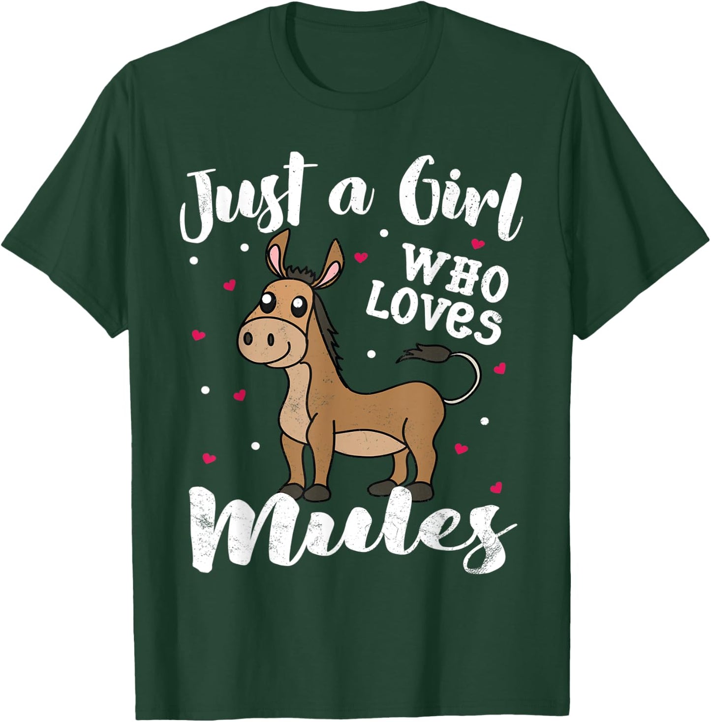 Just A Girl Who Loves Mule Women Gift Kids Mom Lover T-Shirt - T-Shirt | Forest