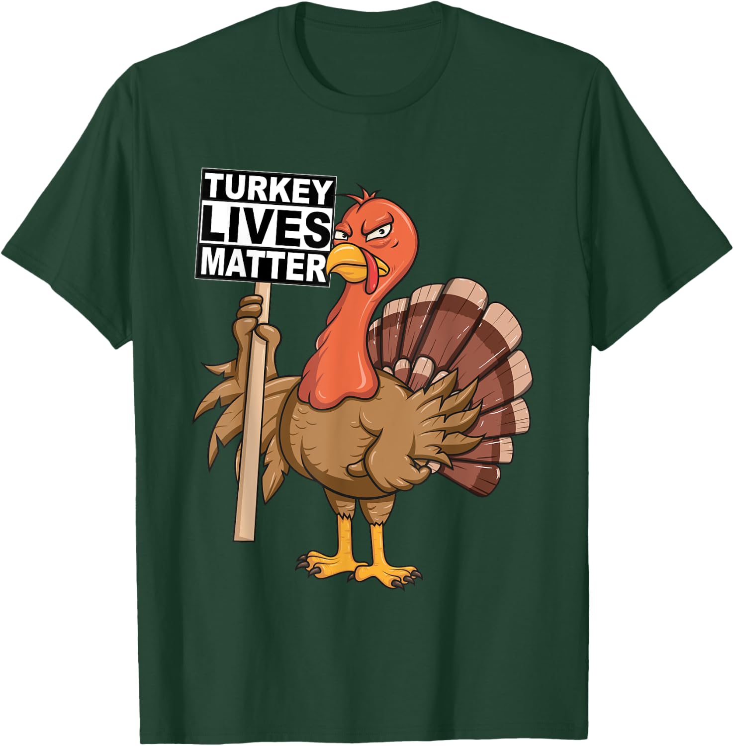Turkey Lives Matter Vegan Animal Rights Thanksgiving T-Shirt - T-Shirt | Forest