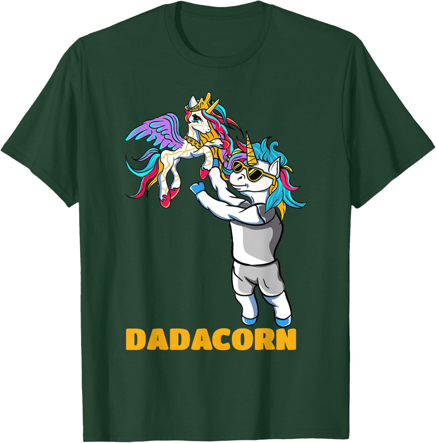 Dadacorn Unicorn Dad for a Family Daddy Fathers Day T-Shirt - T-Shirt | Forest