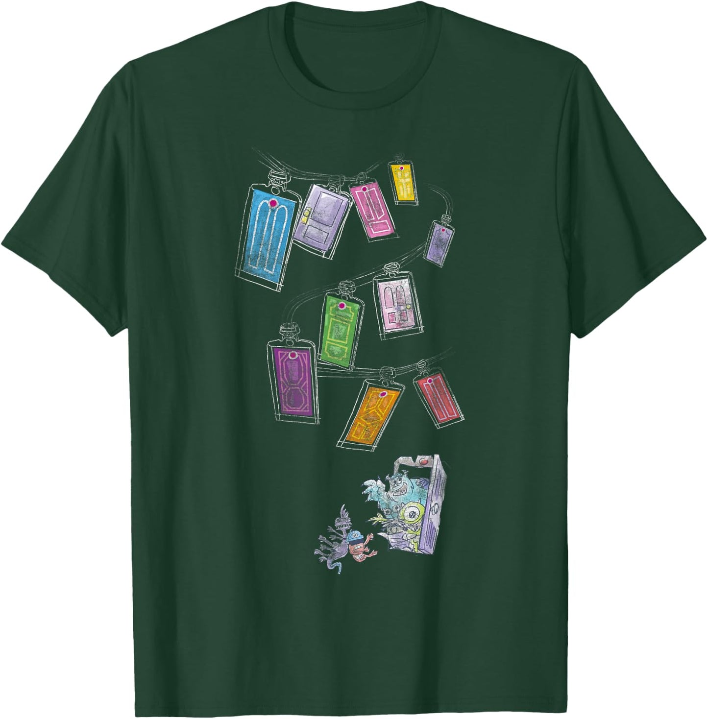 Disney Pixar Monsters Inc. Door Sketch T-Shirt - T-Shirt | Forest