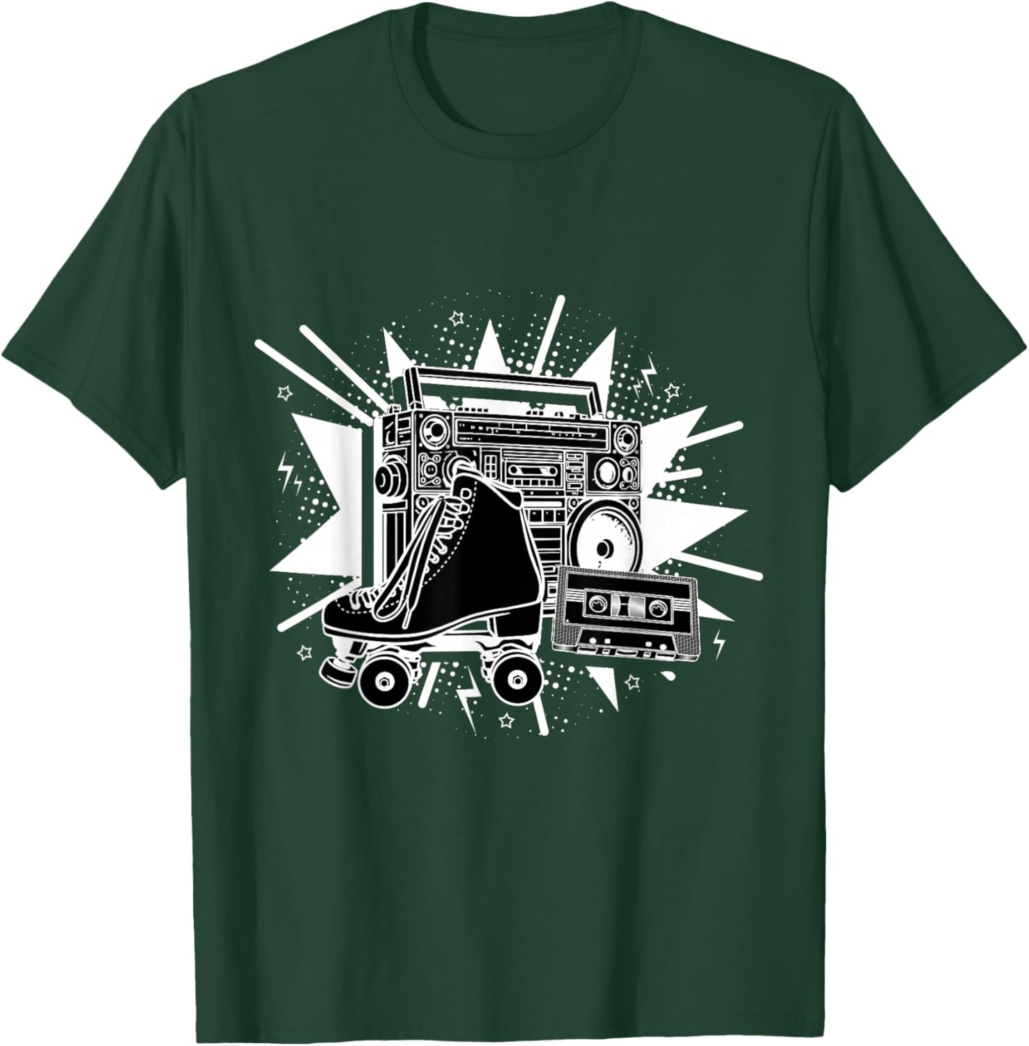 Retro Roller Skates Vintage Fun Skating Lifestyle Skates T-Shirt - T-Shirt | Forest