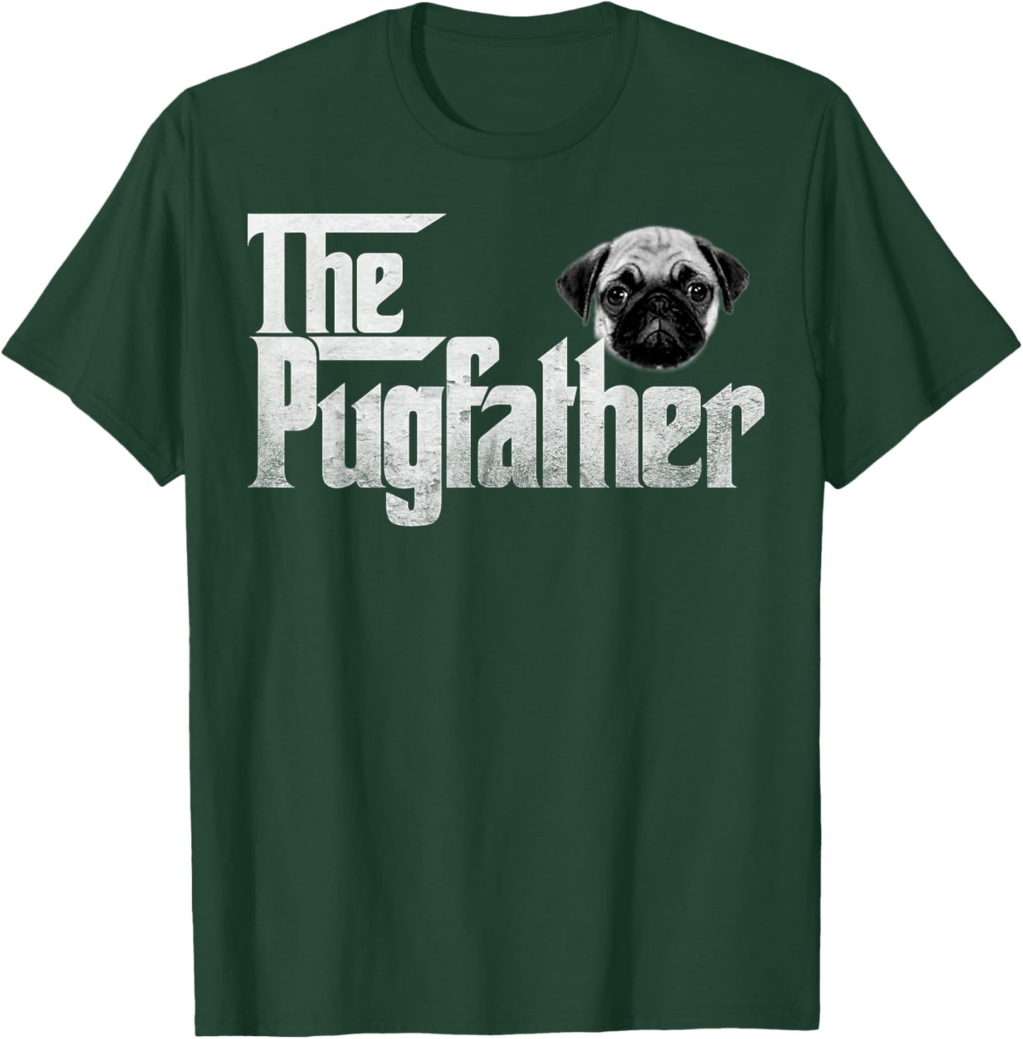 The Pugfather distressed style humour T-Shirt - T-Shirt | Forest