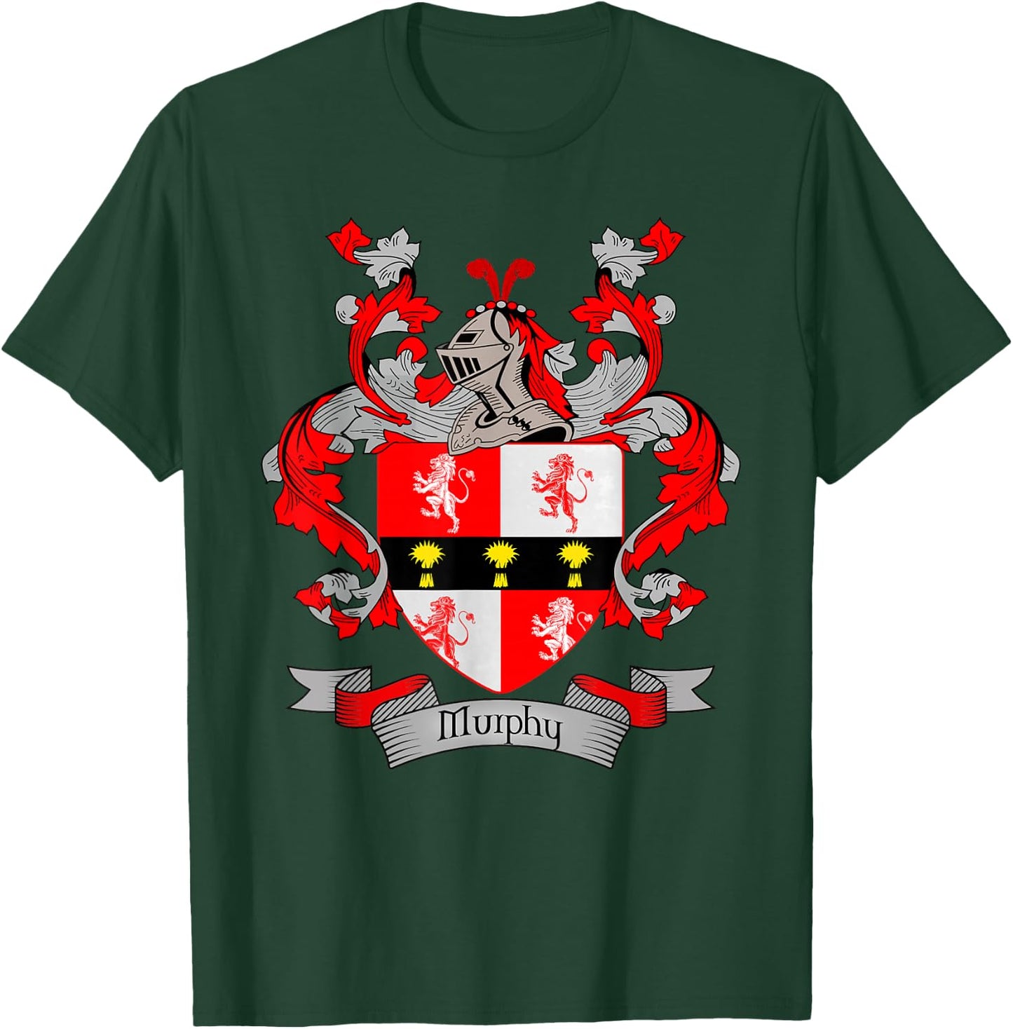 Murphy Coat of Arms | Murphy Surname Family Crest T-Shirt - T-Shirt | Forest