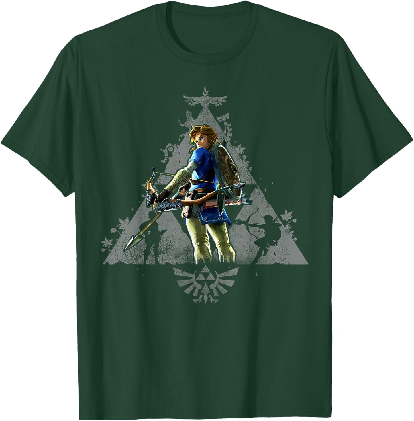 The Legend of Zelda Breath Of The Wild Link Triforce Hyrule T-Shirt - T-Shirt | Forest