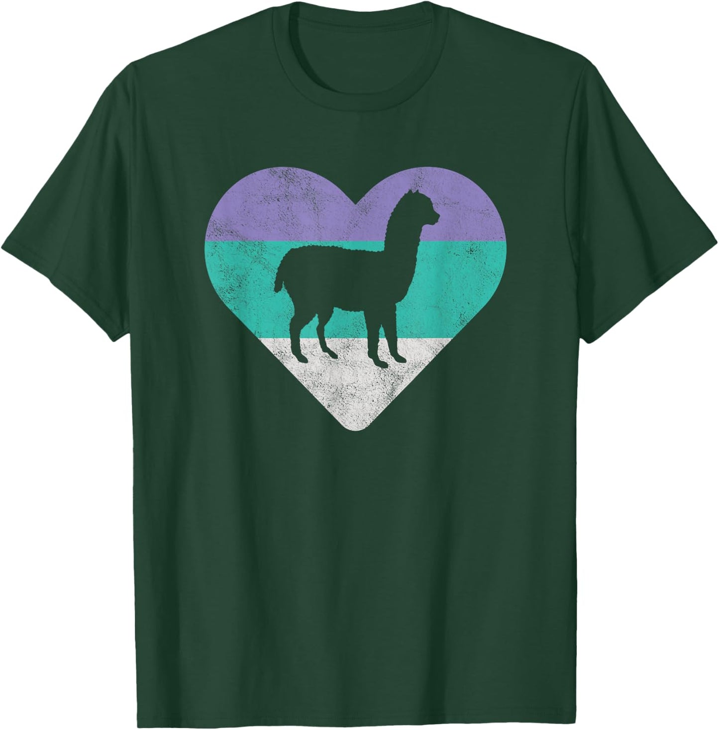 Alpaca Retro Gift or Girls T-Shirt - T-Shirt | Forest