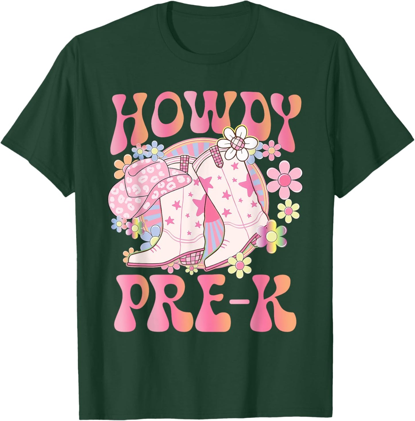 Western Teacher Pre K Chaos Coordinator Gift Teacher T-Shirt - T-Shirt | Forest