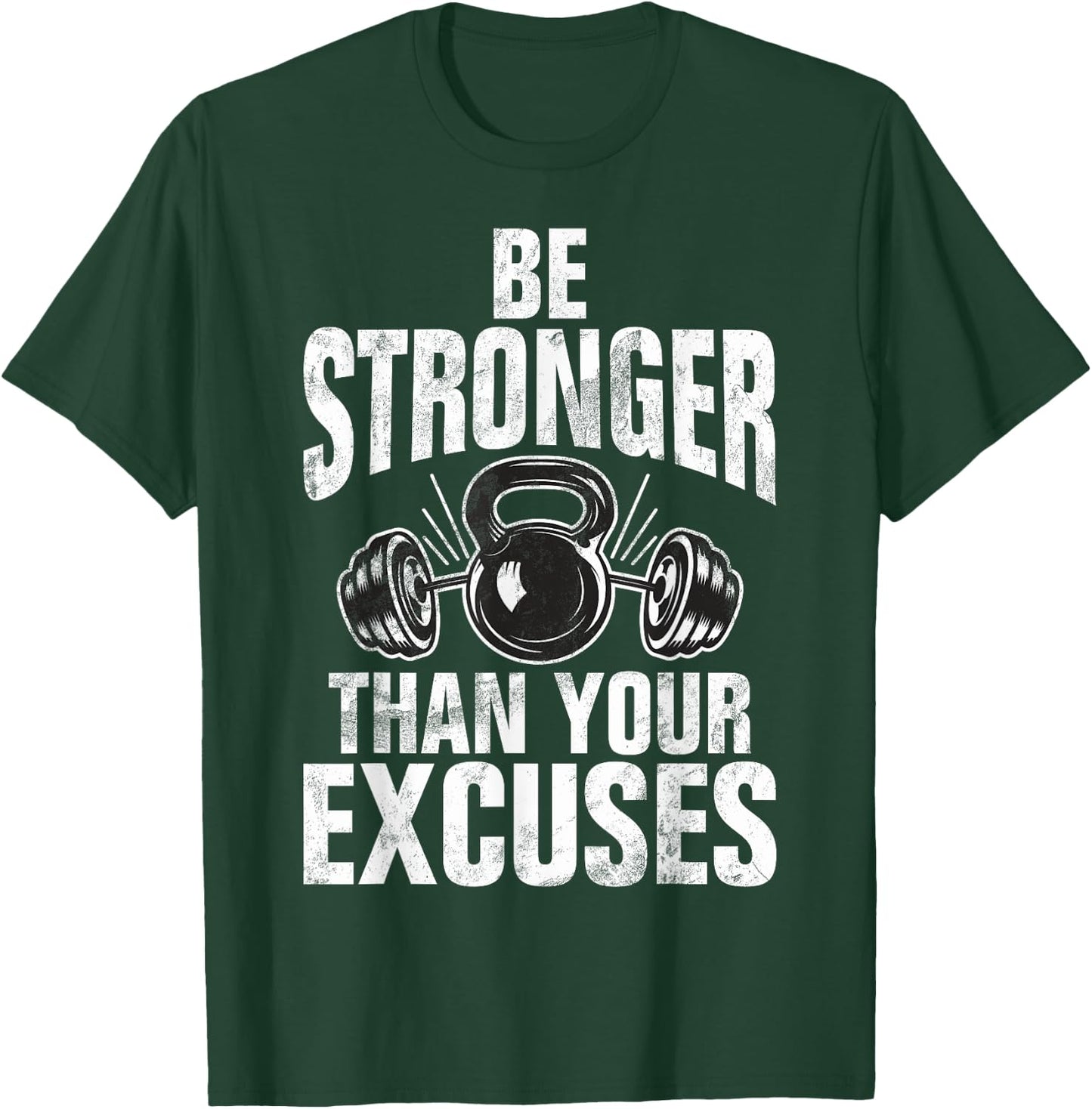 Be stronger than your Excuses Personal Trainer , Small, Black T-Shirt - T-Shirt | Forest