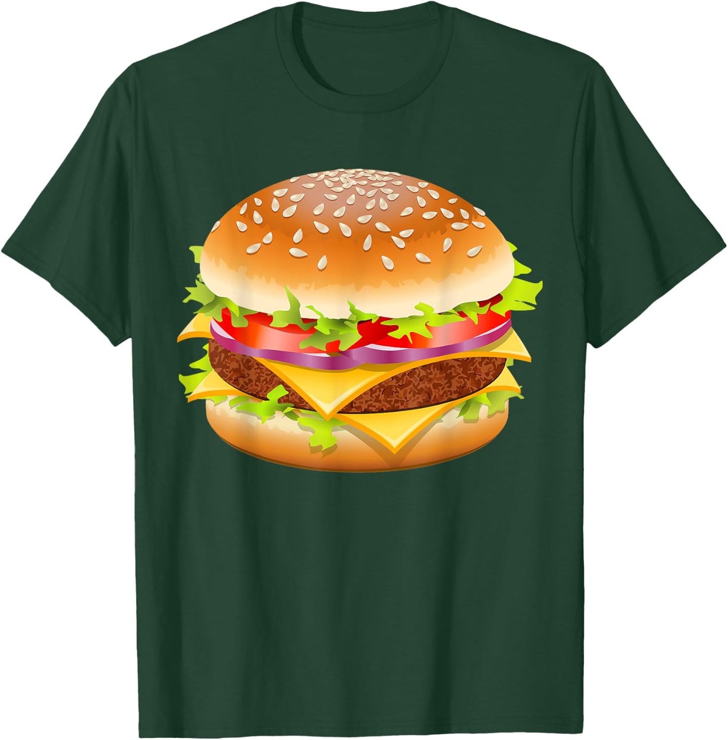 Cheeseburger Hamburger Burger Funny Food Halloween Costume T-Shirt - T-Shirt | Forest