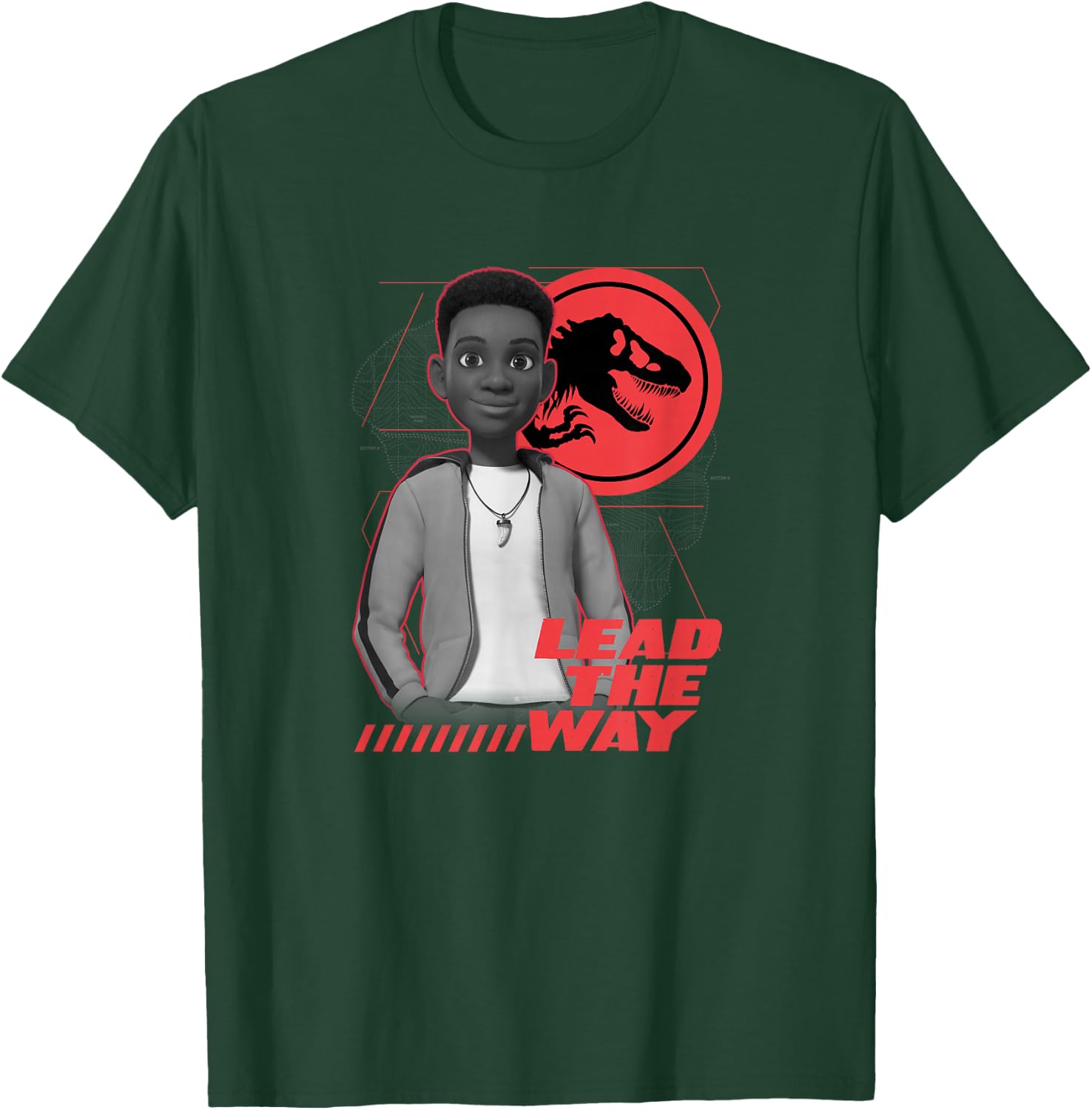 Jurassic World: Camp Cretaceous Darius Lead The Way T-Shirt - T-Shirt | Forest