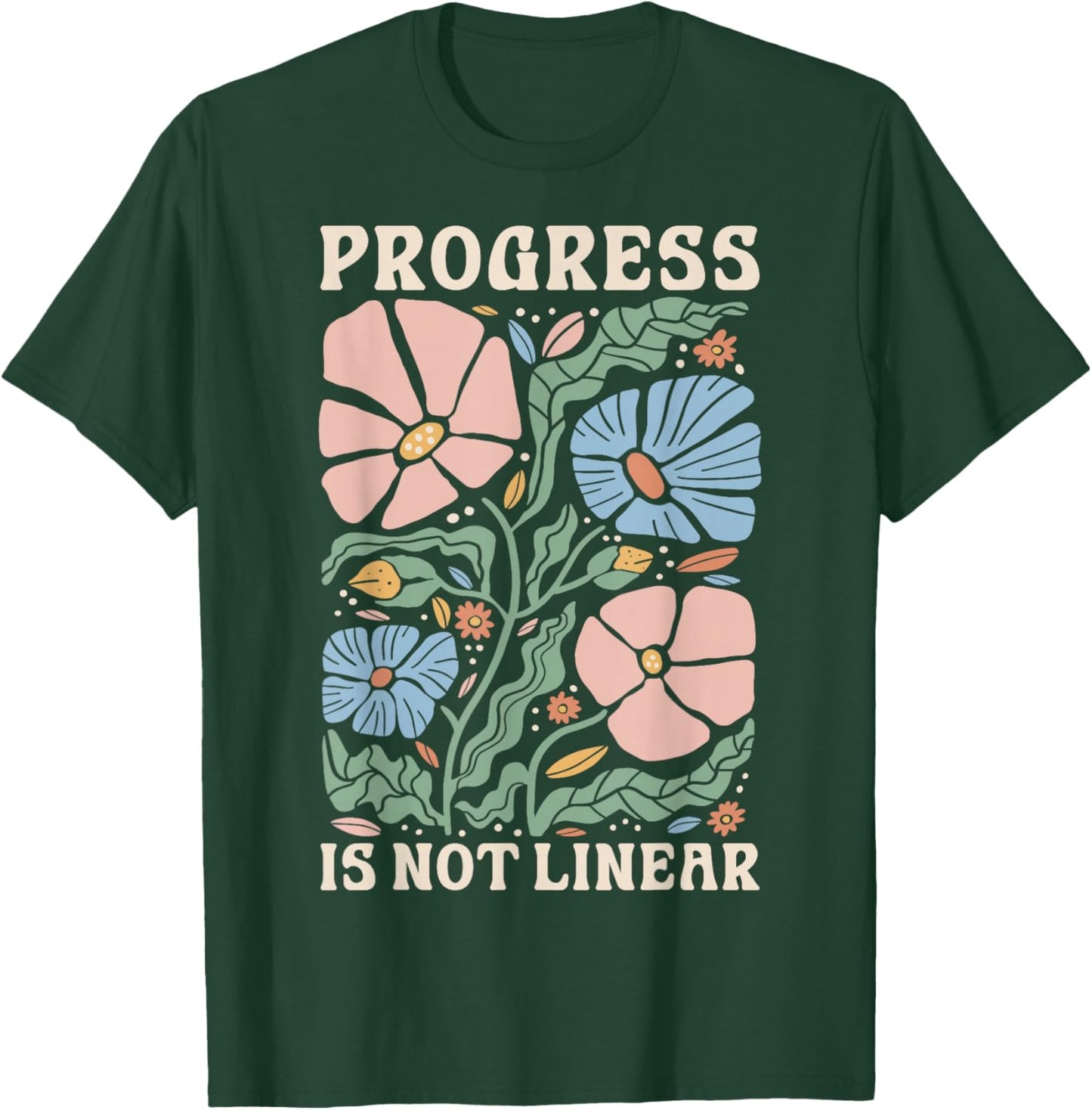 Progress Is Not Linear Shirt | Special Ed Teacher Team SPED T-Shirt - T-Shirt | Forest