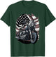 Motorcycle Vintage American Flag 4th of July Retro Biker T-Shirt - T-Shirt | Forest