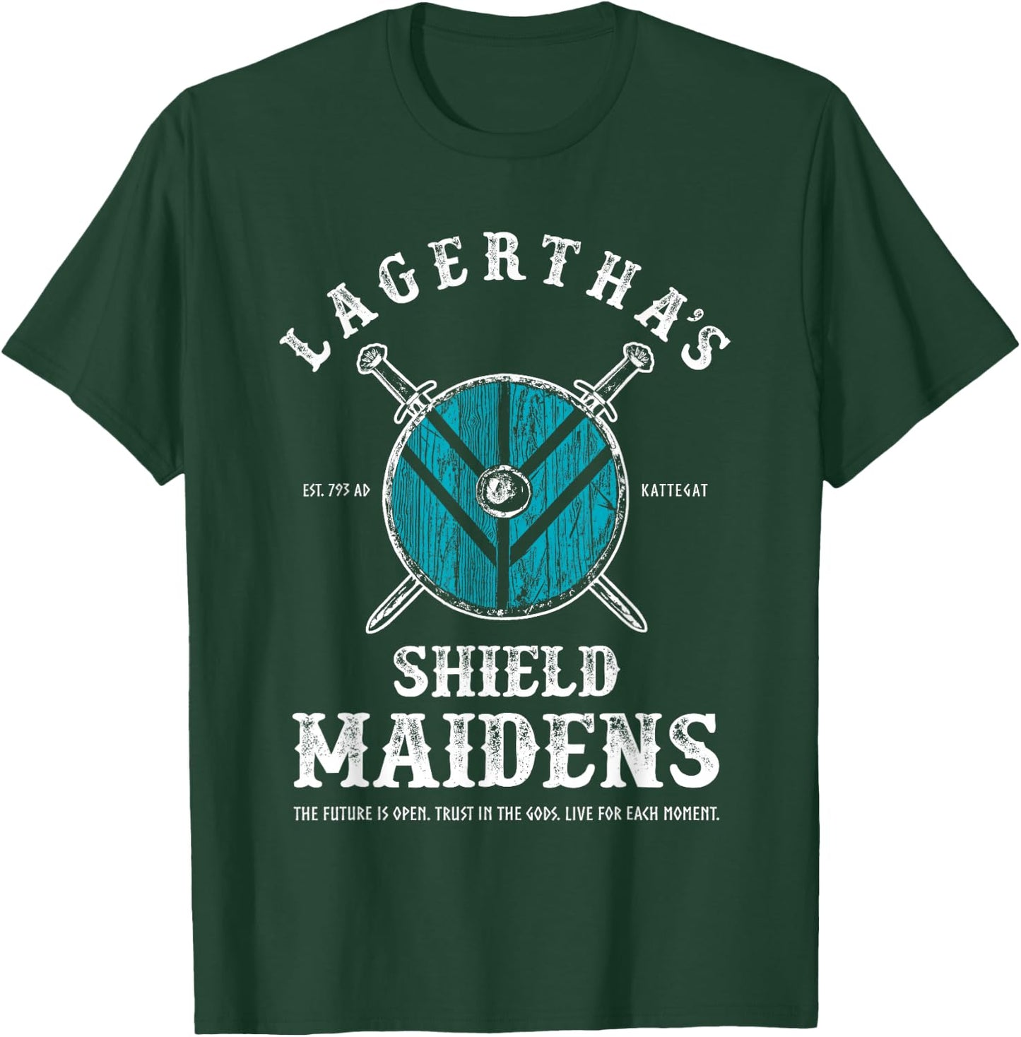 Lagertha's Shield Maidens - Viking Warrior Shieldmaiden T-Shirt - T-Shirt | Forest