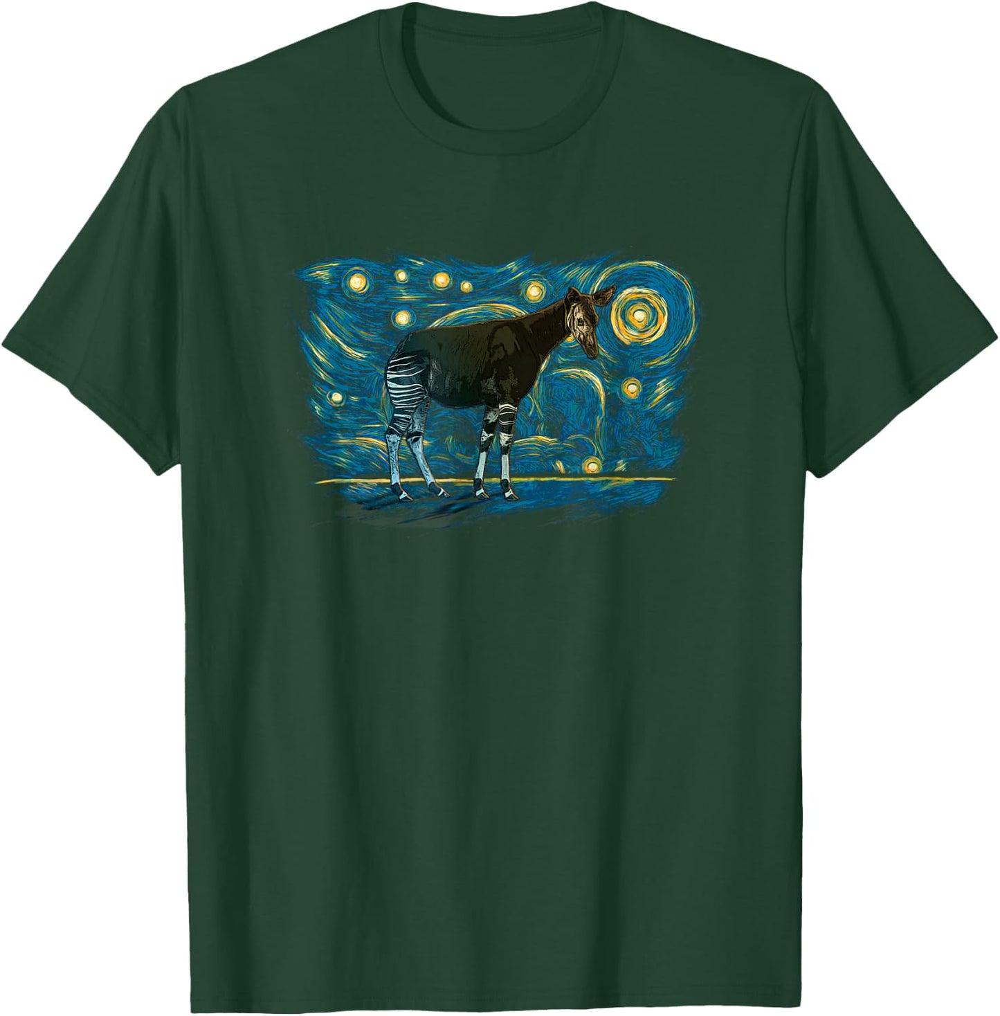 Retro Vintage Style Okapi T-Shirt - T-Shirt | Forest