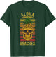 Hawaiian Pineapple Skull Aloha Beaches Funny Hawaii Summer T-Shirt - T-Shirt | Forest