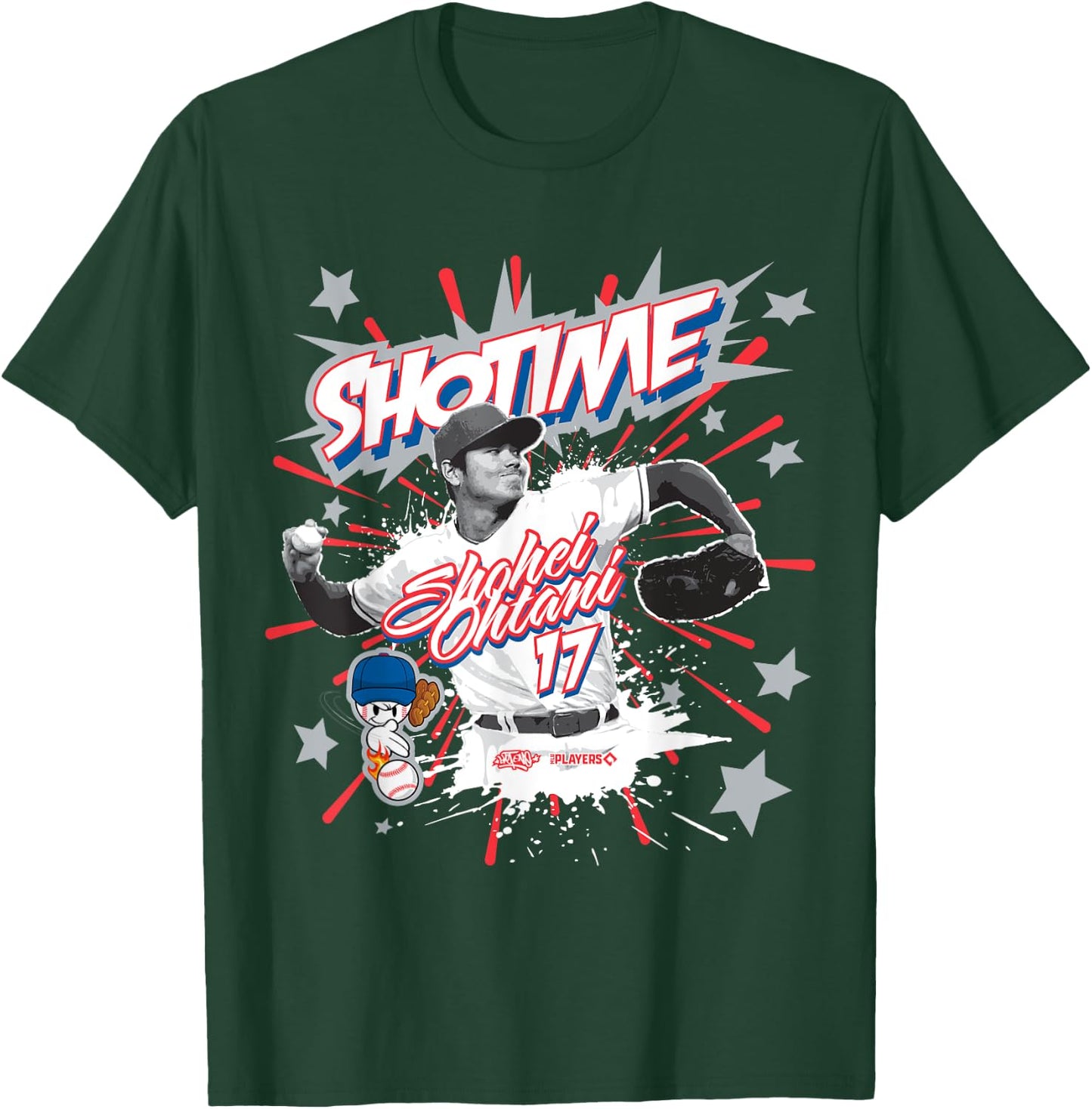 Shohei Ohtani Shotime Los Angeles Baseball Sket One x MLBPA T-Shirt - T-Shirt | Forest