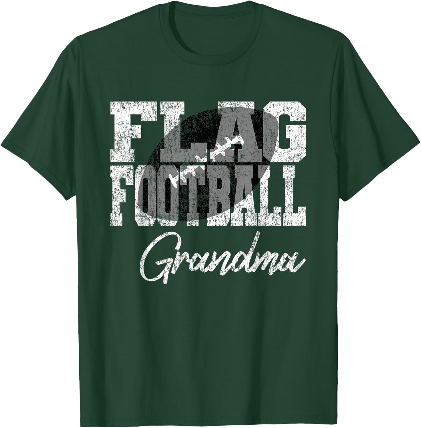 Grandma Football Flag T-Shirt - T-Shirt | Forest
