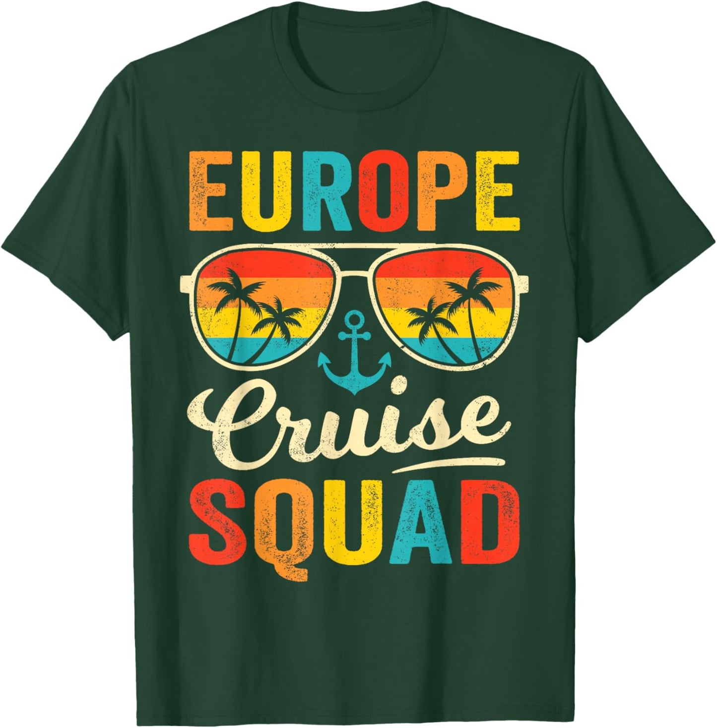 Europe Cruise Squad 2025 European Matching Family Group T-Shirt - T-Shirt | Forest