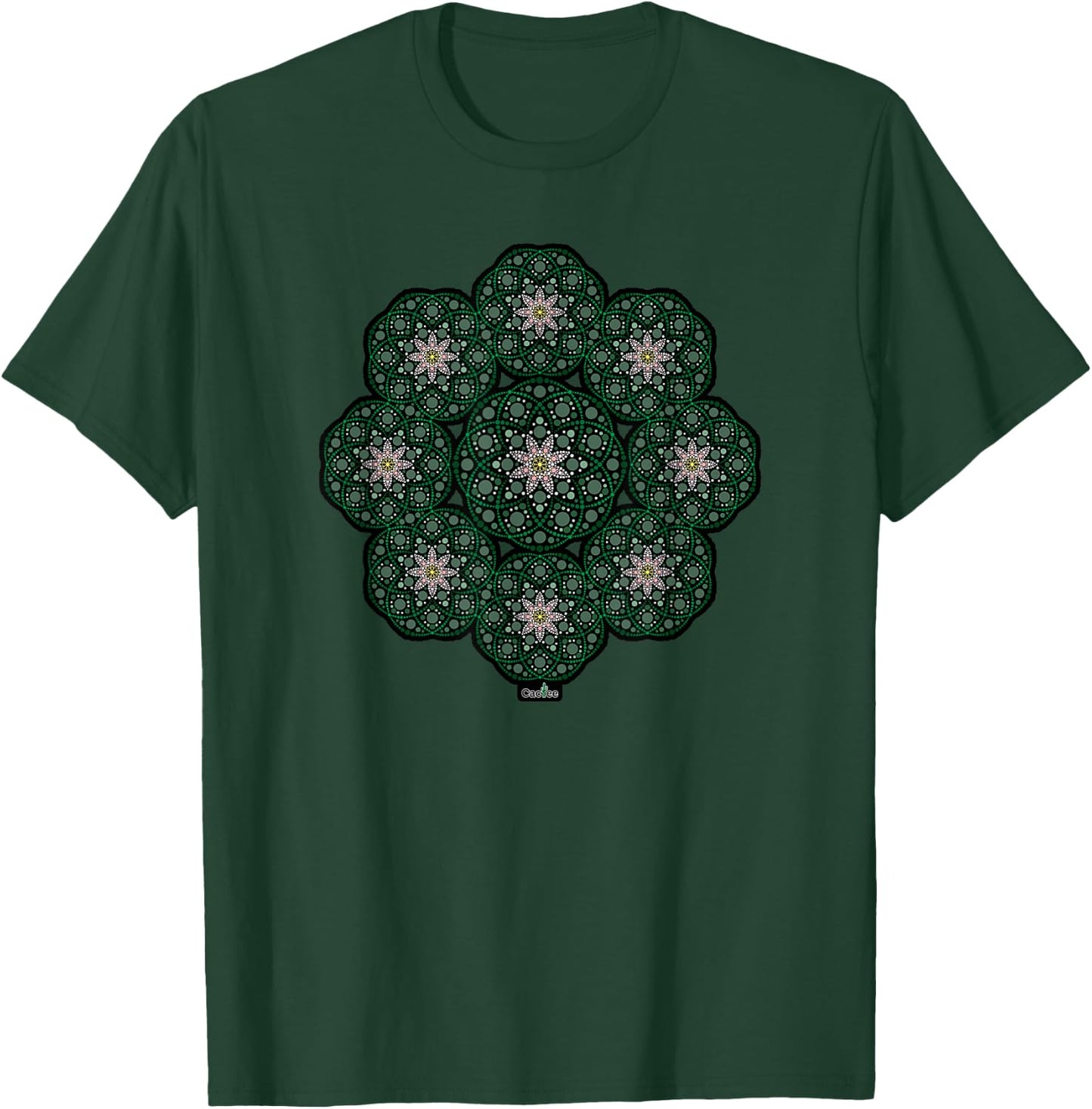 Peyote Dotted Mandala Totem T-Shirt - T-Shirt | Forest