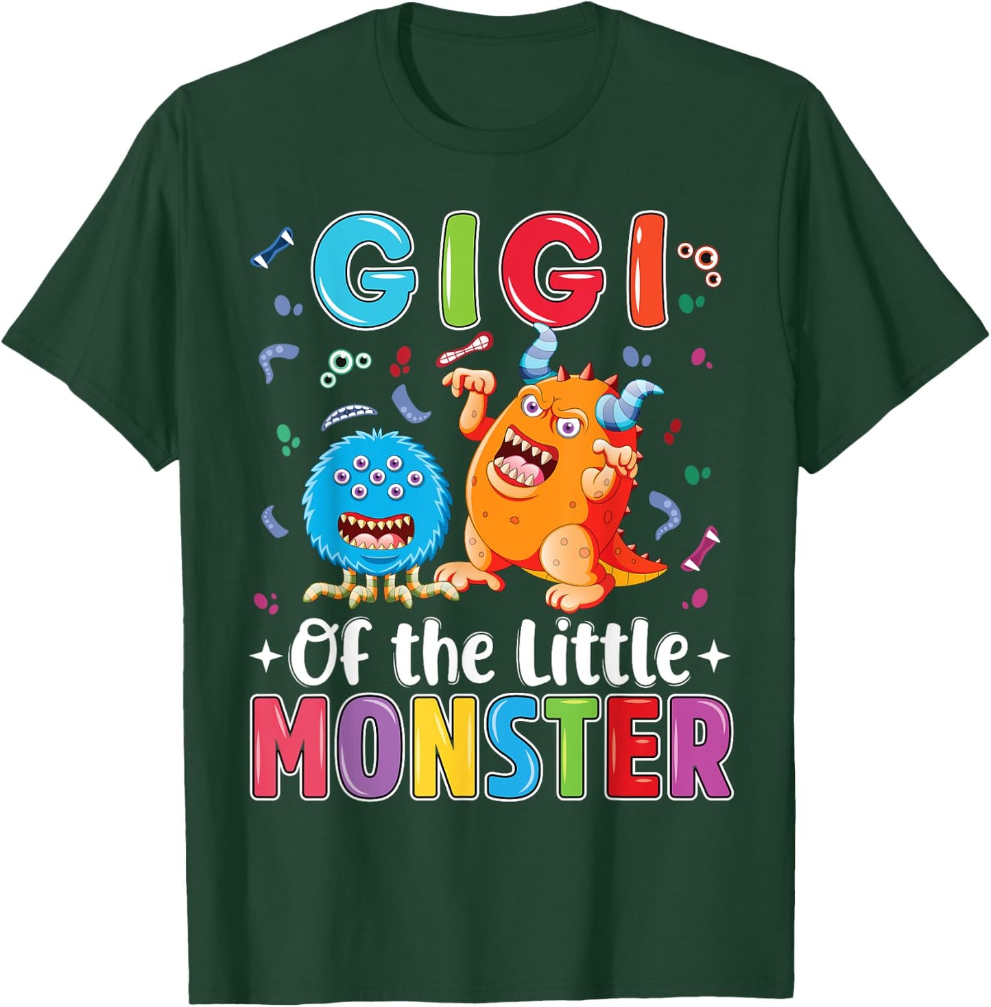 Gigi Of The Little Monster Birthday Family Monster T-Shirt - T-Shirt | Forest