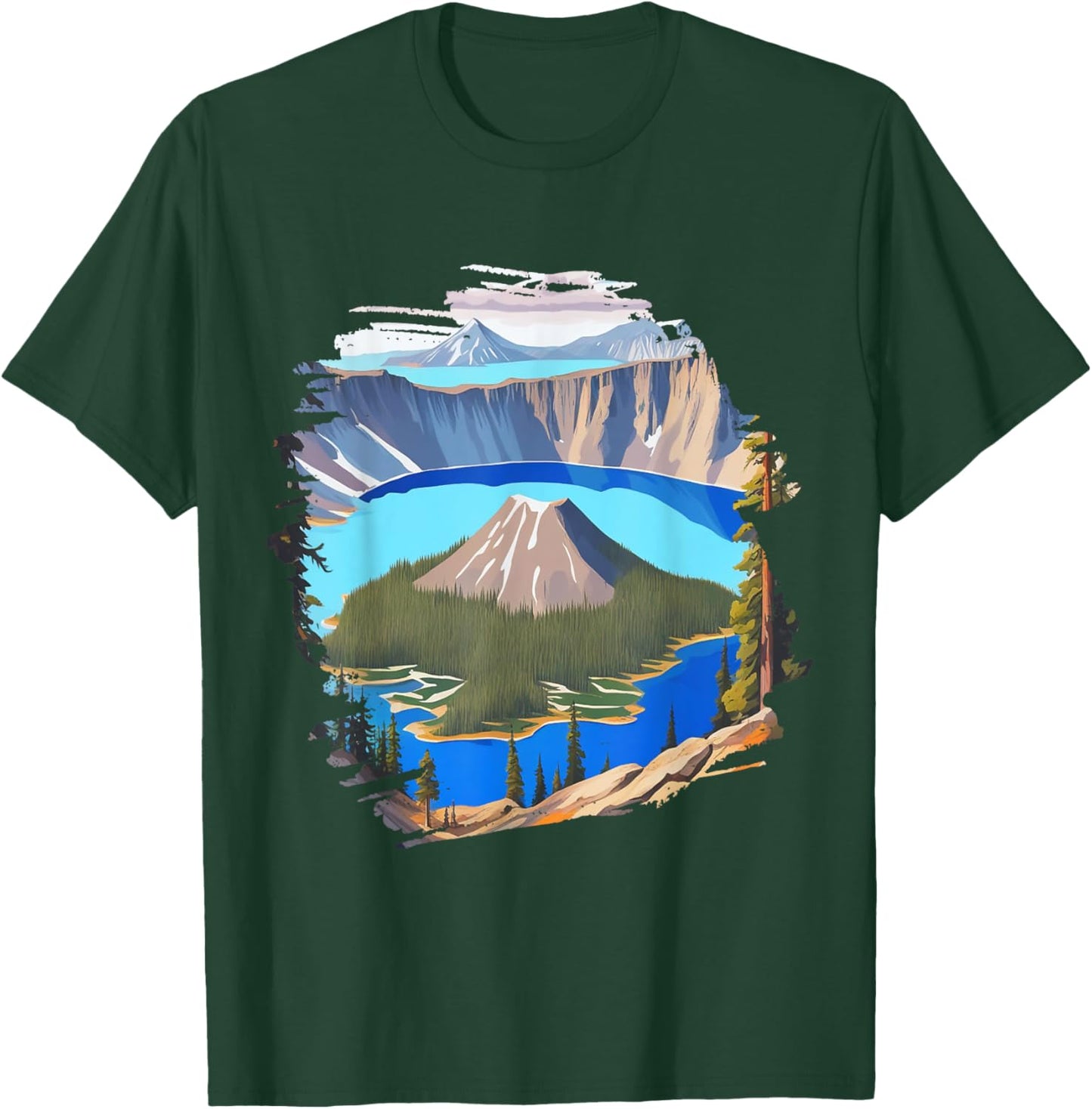 Hiking National Park Crater Lake Oregon Volcano Outfit T-Shirt - T-Shirt | Forest