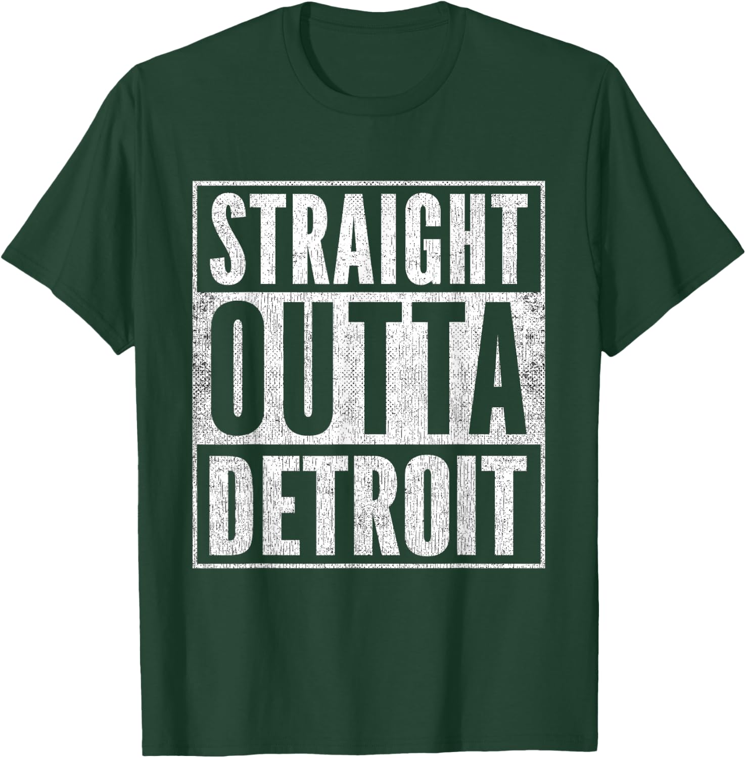 Vintage Detroit Souvenir Outfit Straight Outta Detroit T-Shirt - T-Shirt | Forest