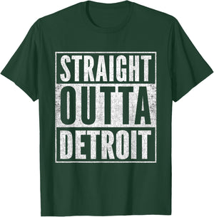 Vintage Detroit Souvenir Outfit Straight Outta Detroit T-Shirt - T-Shirt | Forest