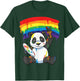 Panda Pride Gay Lesbian Queer LGBT Rainbow Flag LGBTQA+ T-Shirt - T-Shirt | Forest