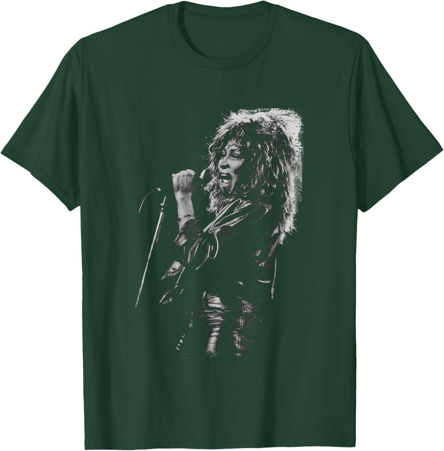 Tina Turner Singing Live B&W by Stephen Wright T-Shirt - T-Shirt | Forest
