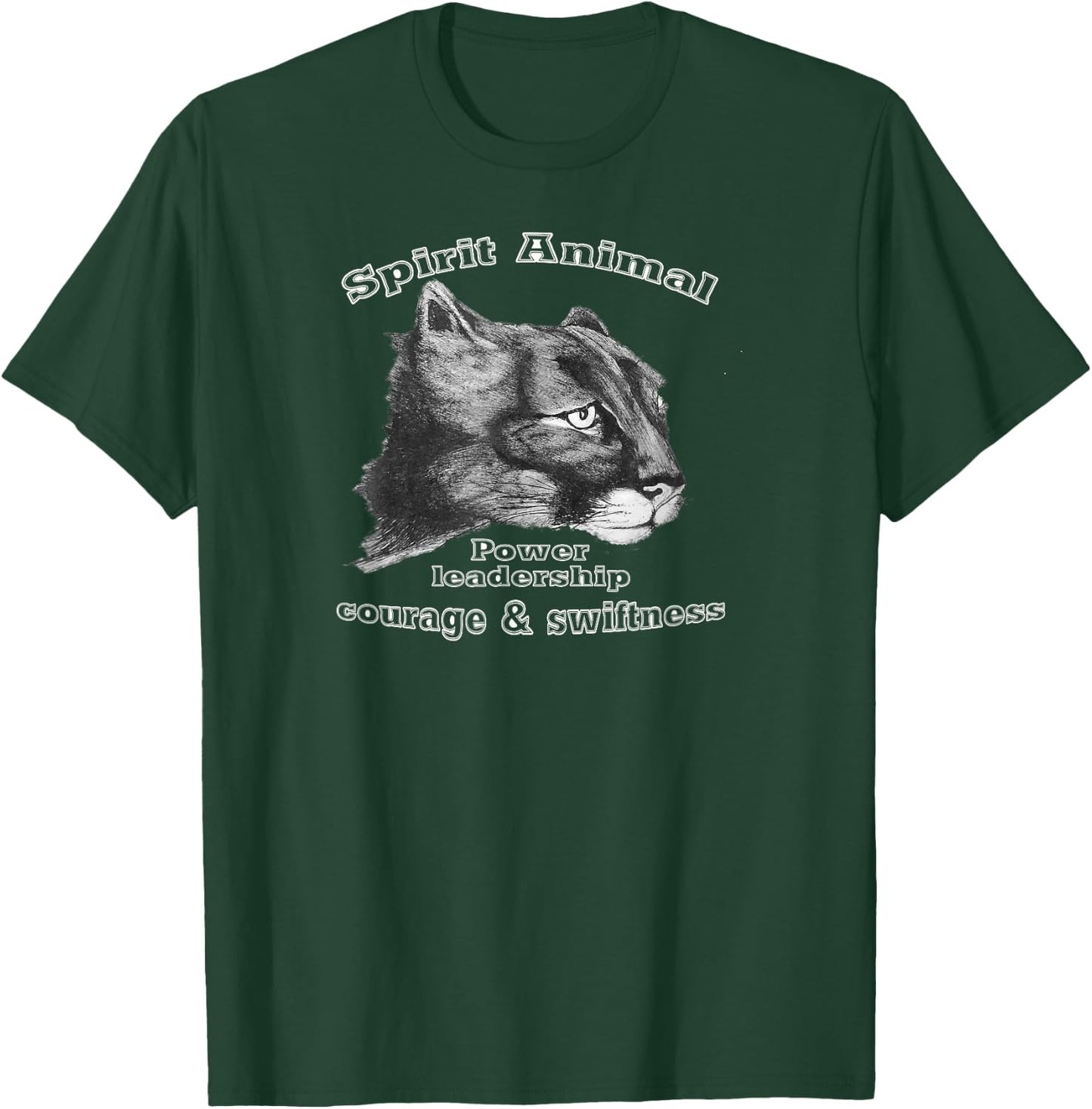 Puma. Mountain Lion. Cougar. Spirit Animal. Totem T-Shirt - T-Shirt | Forest