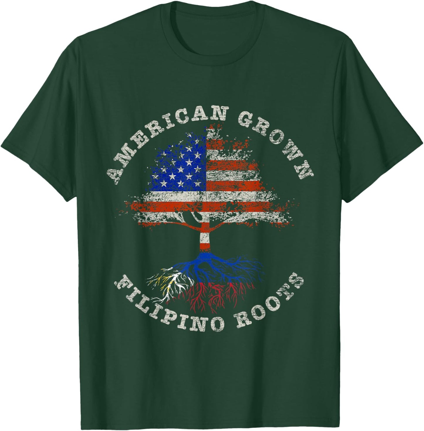 American Grown With Filipino Roots Philippines T-Shirt - T-Shirt | Forest