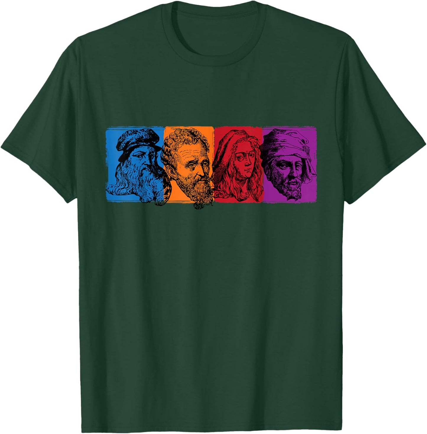 Ninja Artist Renaissance Michelangelo Leonardo Donatello T-Shirt - T-Shirt | Forest