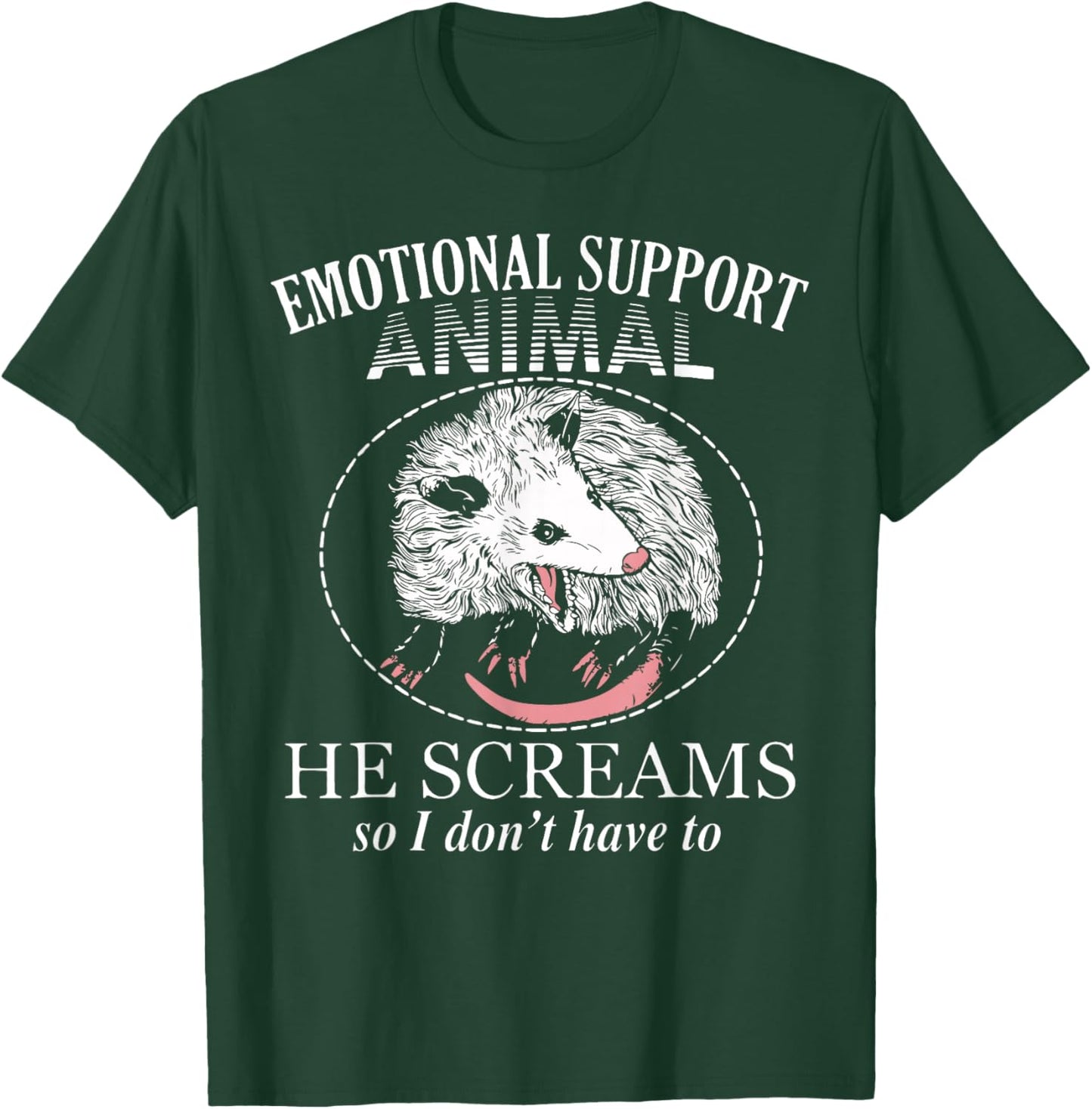 Emotional Support Animal Possum Funny Opossums Memes T-Shirt - T-Shirt | Forest