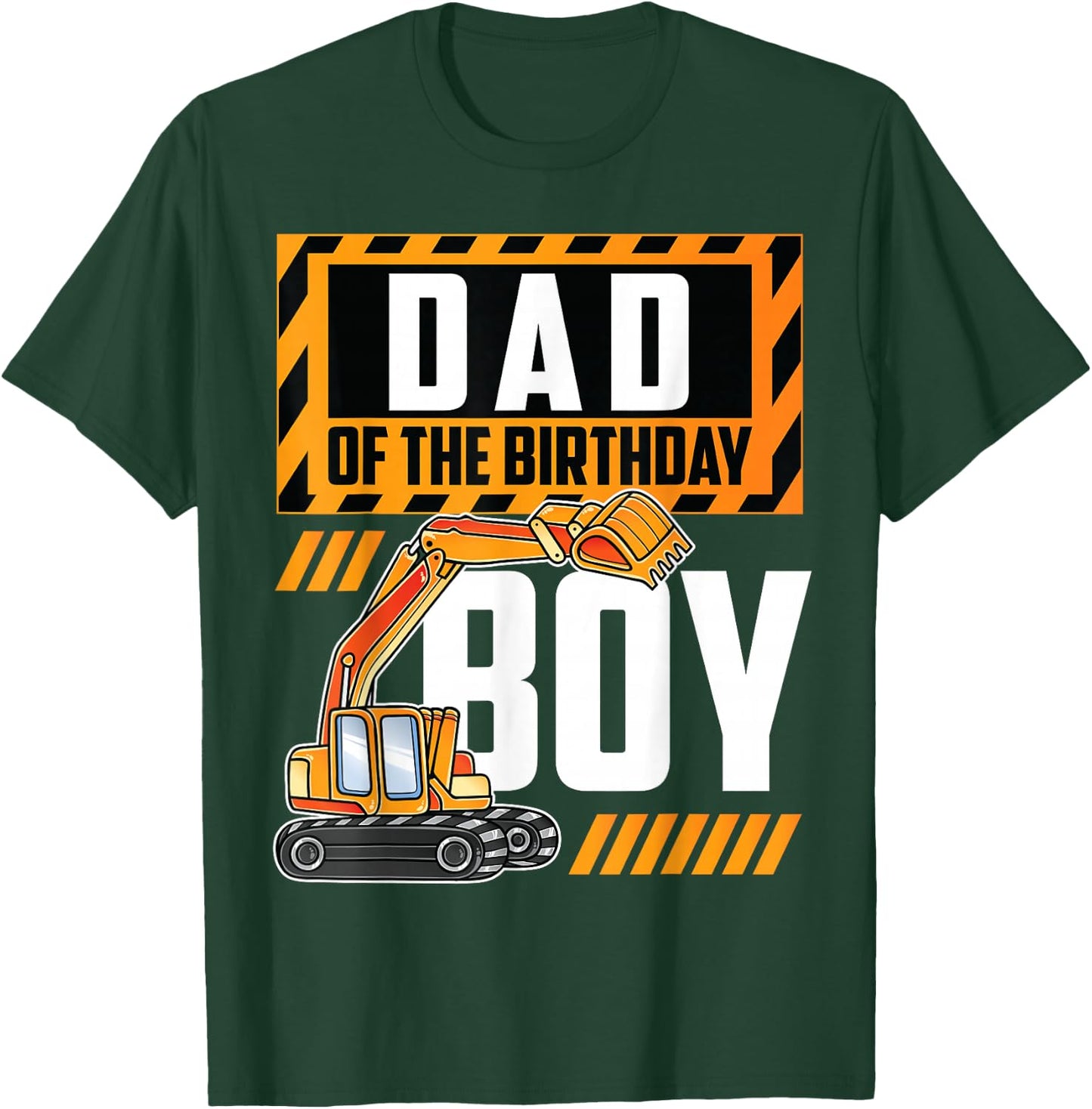 vehicle construction excavator Dad of the Birthday Boy T-Shirt - T-Shirt | Forest