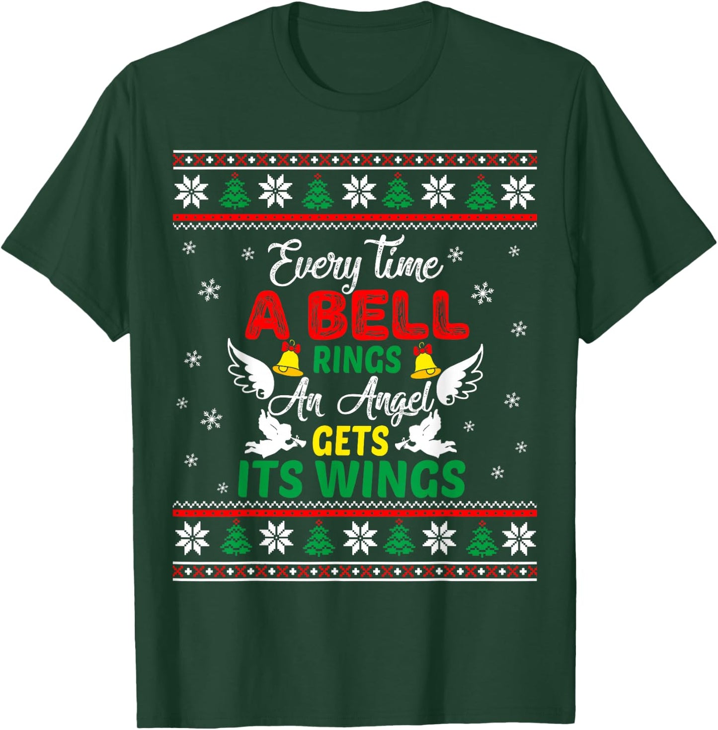 It's a Wonderful Life Every Time A Bell Rings Cute Christmas T-Shirt - T-Shirt | Forest