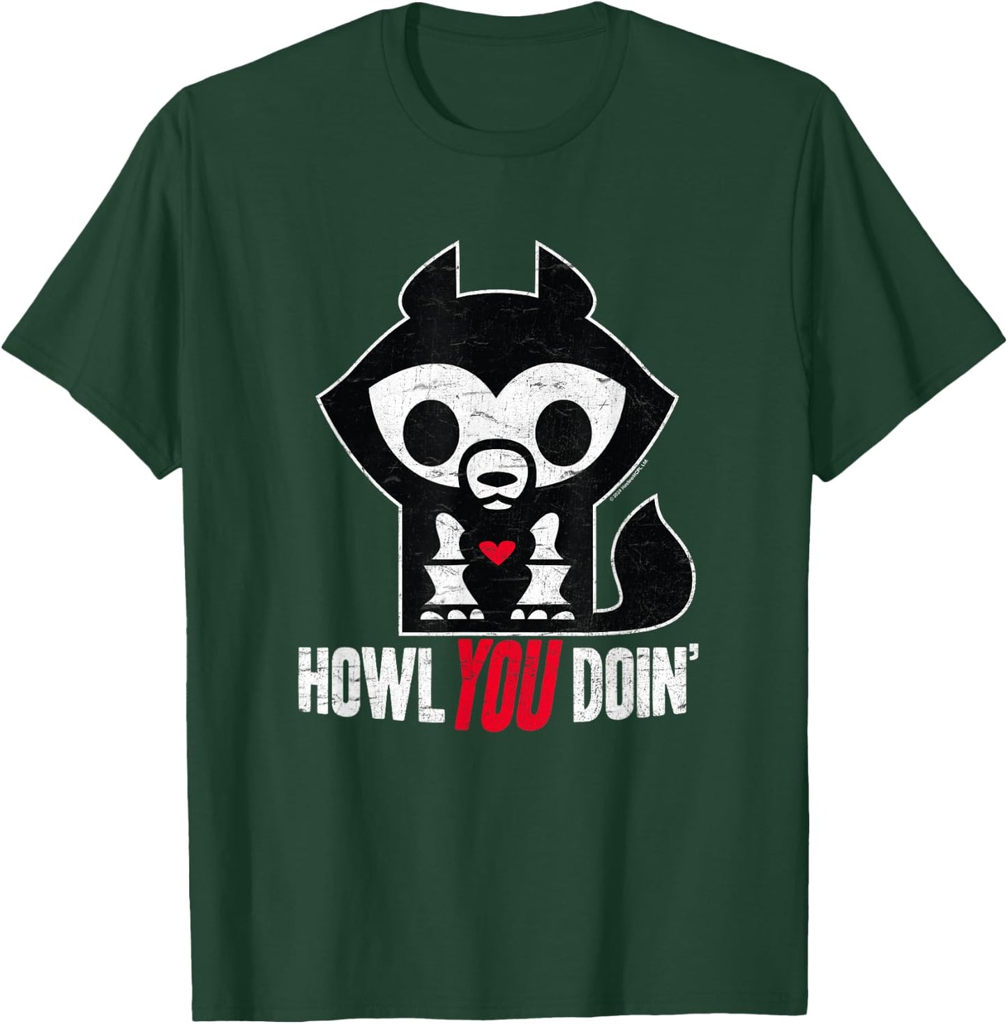 Skelanimals Jae Wolf Vintage Faded Howl You Doin' Logo T-Shirt - T-Shirt | Forest