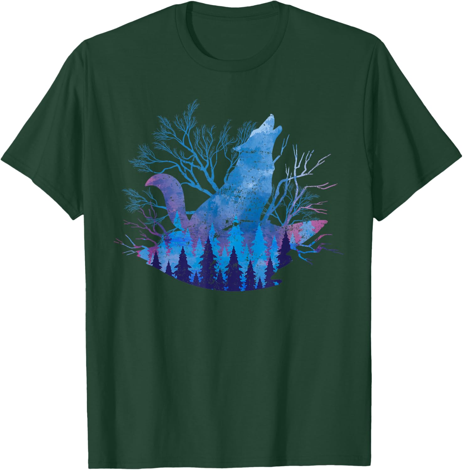 Full Moon Pack Animal Wolf Howling Gift Forest Wildlife Wolf T-Shirt - T-Shirt | Forest